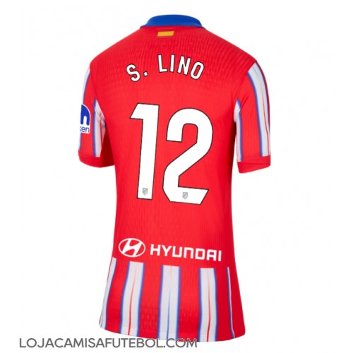 Camisa de Futebol Atletico Madrid Samuel Lino #12 Equipamento Principal Mulheres 2024-25 Manga Curta